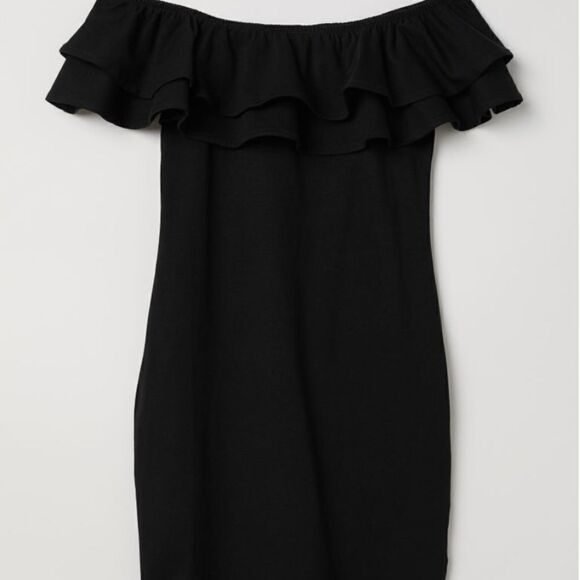 H&M Black Off-the-Shoulder Dress - Picture 4 of 5